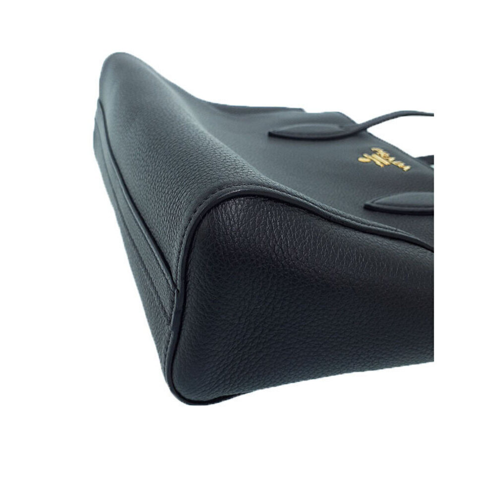 Prada Black Vitello Phenix Leather Tote Shoulder Bag - Picture 8 of 9